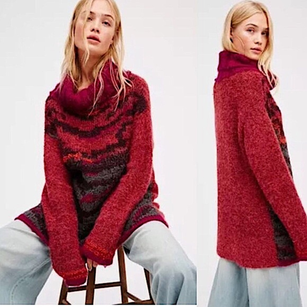 Free People Tigers Eye Turtleneck - Oversized Fits like XL - Picture 1 of 4